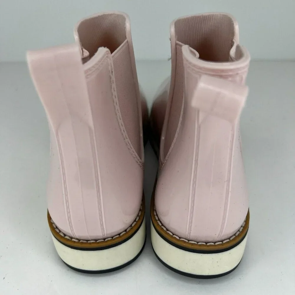 Sonoma Womens Pink Round Toe Foam Footbed Slip-On Ankle Size 9 Chelsea Boots